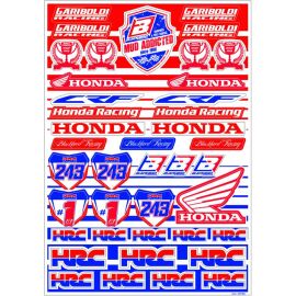 MX Enduro Aufkleber Sponsoren Sticker vorgestanzt HONDA GARIBOLDI HRC