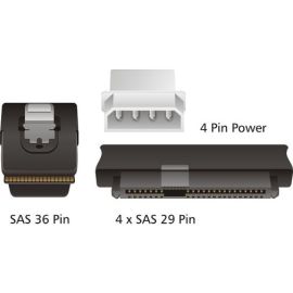 SAS Kabel SFF8087-SFF8482 mit Stromanschluss 0,5m