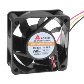 YS-TECH Lüfter 60x60x25mm FD126025HB-N DC 12V 4200 U/min 36dBA Kugellager 3-pin
