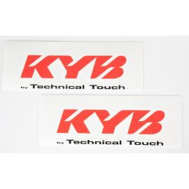 Kayaba Gabel Aufkleber KYB Racing Suspension TT 24x8,5cm transparent rot