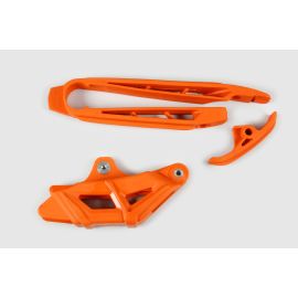 UFO KTM Kettenführung und Schwingenschleifer Set orange EXC EXC-F 2011