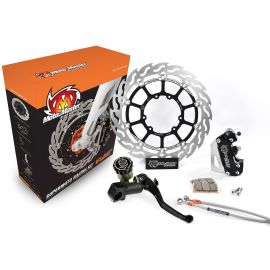Moto-Master Komplett Kit Supermoto Bremsanlage 320mm FLAME Bremszange Radial Bremspumpe KTM Husaberg Husqvarna