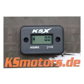 Betriebsstundenzähler schwarz mit Kabel induktiv LCD Display