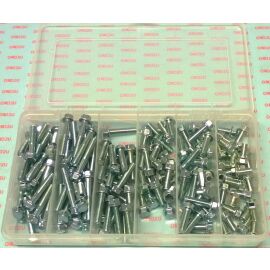 Flanschkopfschrauben Sortiment 150-teilig M6 mit 8mm Kopf Sechskant mit Flansch