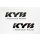 Kayaba Gabel Aufkleber KYB Racing Suspension TT 24x8,5cm transparent schwarz