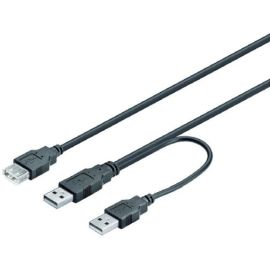 USB Y-USB Kabel A Stecker auf A Kupplung 0,3m USB 2.0 Y-USB