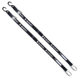Suzuki Spanngurt Zurrgurt Set schwarz S-Haken und Karabiener Klemmschloß 38mm