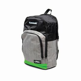 KAWASAKI Racing Rucksack Backpack grün schwarz grau mit Logo Aufnäher FX