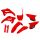 UFO Plastikkit Verkleidungssatz Full Honda CRF450R 2021-2024 CRF250R 22-24 rot