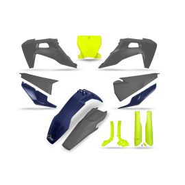 UFO Plastik Kit Verkleidungssatz für Husqvarna FC/TC 2019-2021 grau neon gelb