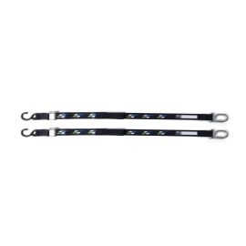 Kawasaki Spanngurt Zurrgurt Set schwarz S-Haken und Karabiener Klemmschloß 38mm Gurt