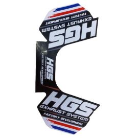 HGS Exhaust Aufkleber 4 Stroke 260x125mm HGS 4-Takt Auspuff Aufkleber