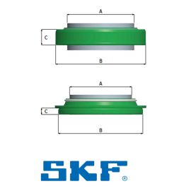 SKF Gabel Simmerring und Staubkappe Set für 35mm MARZOCCHI Gabel grün