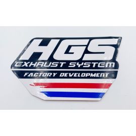 HGS Exhaust Factory Aufkleber 120x73mm HGS Auspuff Aufkleber