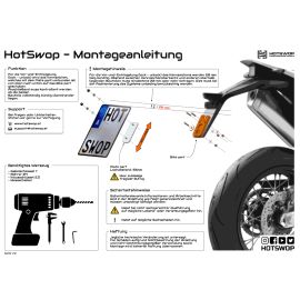 HotSwop Kennzeichenhalterung Schnellwechselsystem 3 Motorräder 1 Kennzeichen