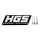 HGS Auspuff Nietschild HGS gewölbt 4-Takter 115x44mm zum kleben oder nieten