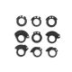 UFO Lock-On Griffe Griffgummi grau Set KTM Husqvarna GasGas BETA Yamaha Honda Kawasaki Sherco Suzuki