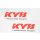Kayaba Gabel Aufkleber KYB Racing Suspension TT 20x8,5cm transparent rot 85cc
