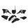 UFO Plastik Kit Verkleidungssatz für Yamaha YZ85 2022-2023 schwarz