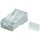 CAT5e Modularstecker für 8P8C Rundkabel geschirmt 10 Stück mit Einfädelhilfe