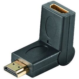 HDMI Adapter HDMI Buchse auf HDMI Kupplung vergoldet abwinkelbar
