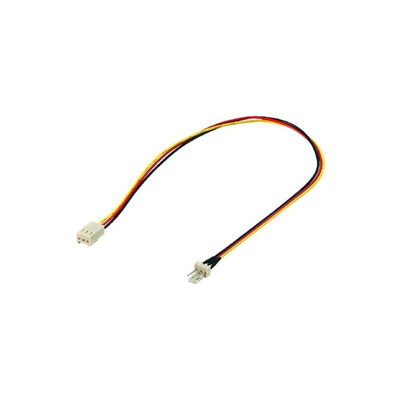 Skineat Lüfter-Verlängerungskabel 3 Stück – 30 Cm, 3-polig, Schwarz, Für PC-Lüfter & PWM
