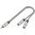 Premium Klinken Y Adapter Kabel Klinken Stecker 3,5mm auf 2x Klinken Buchse HT020