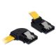 SATA S-ATA Kabel Stecker abgewinkelt rechts auf oben gelb...