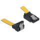 SATA S-ATA Kabel Stecker abgewinkelt unten auf oben gelb...