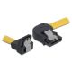SATA S-ATA Kabel Stecker abgewinkelt unten auf links gelb...