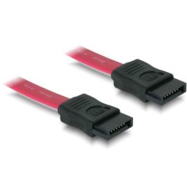 SATA Kabel extra kurz Stecker gerade auf gerade rot 5cm (10cm)