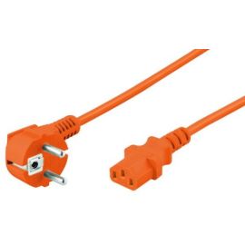 Kaltgeräte Kabel Netzkabel Schuko 2,0m orange abgewinkelt