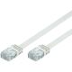 Netzwerk Flachband Kabel Patchkabel CAT6 U/UTP weiß...
