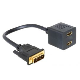 HDMI DVI Adapter 2 HDMI Buchse auf 1 DVI Stecker DVI 24+1