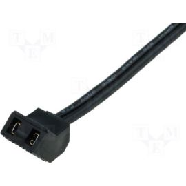 Netzkabel für Lüfter Stecker abgewinkelt 45° 1m für 2,8x0,3mm