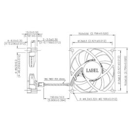 DELTA Lüfter 70x70x15mm AFB0712HHB DC 12V 5400 U/min 47dBA Kugellager PWM
