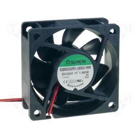Sunon Lüfter 60x60x25mm EF60252S1-A99 DC 24V 4500 U/min 29dBA Gleitlager 2 Litzen