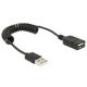USB Spiral Verlängerungskabel A Stecker auf A...
