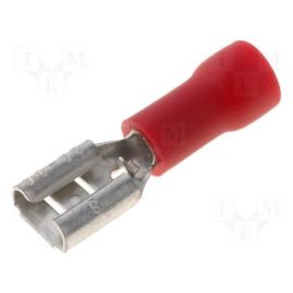 Steckverbinder flach crimp Flachsteckhülsen isoliert rot 4,8x0,8mm für Leitung 0,5-1mm² 100 Stück