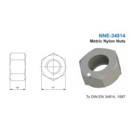 Kunststoff Mutter Sechskantmutter M8 Nylon 6.6 natur 10 Stück