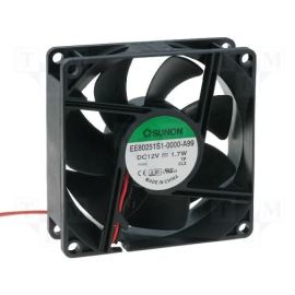 Sunon Lüfter 80x80x25mm EE80251S2-999 DC 12V 2900 U/min 30dBA Gleitlager 2 Litzen