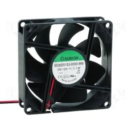 Sunon Lüfter 80x80x25mm EE80251S3-999 DC 12V 2600 U/min 28dBA Gleitlager 2 Litzen