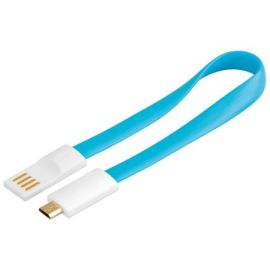 Magnet micro USB Kabel 0,2m blau micro-B Stecker an USB A Stecker