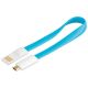 Magnet micro USB Kabel 0,2m blau micro-B Stecker an USB A...