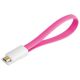 Magnet micro USB Kabel 0,2m pink micro-B Stecker an USB A Stecker