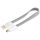Magnet micro USB Kabel 0,2m grau micro-B Stecker an USB A Stecker