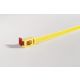 Kabelbinder mit Schnellverschluss lösbar 750mm gelb...
