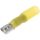 Steckverbinder Flachsteckhülsen gelb 6,3x0,8mm für Leitung 4,0-6,0mm² 10 Stück in Schrumpfschlauch-Isolation