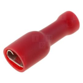 Steckverbinder flach Flachsteckhülsen vollisoliert rot 4,8x0,5mm für Leitung 0,5-1,0mm² 100 Stück