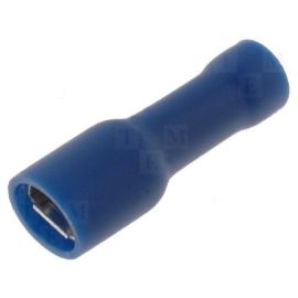 Steckverbinder flach Flachsteckhülsen vollisoliert blau 4,8x0,8mm für Leitung 1,5-2,5mm² 100 Stück